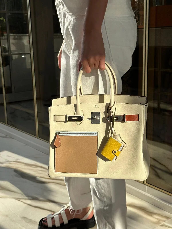 Hermès Birkin 30 Colormatic Nata, Chai and Cuivre Swift Palladium Hardware