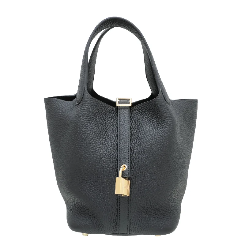 Hermes Noir Picotin Lock 18 Bag