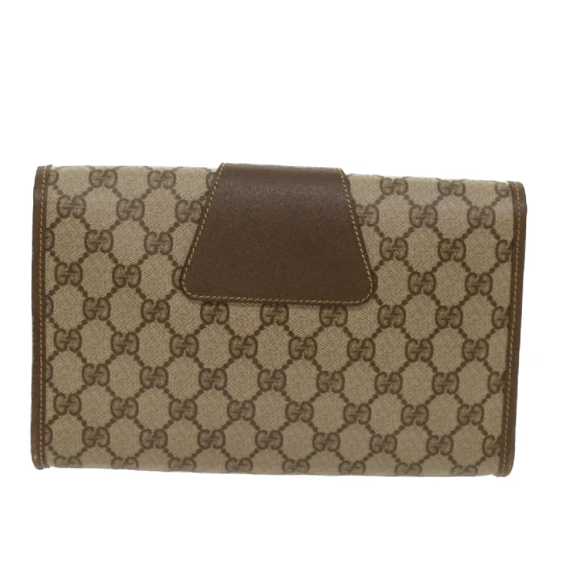 GUCCI GG Canvas Web Sherry Line Clutch Bag Beige Red Green 14.01.030  ep1124