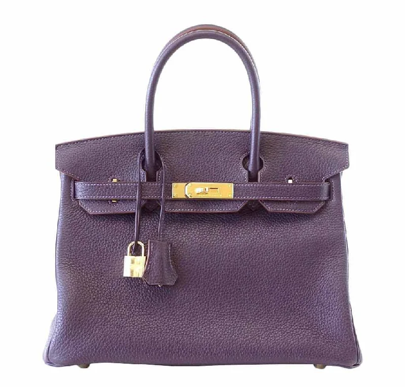 Hermès Birkin 30 Raisin Togo Bag GHW