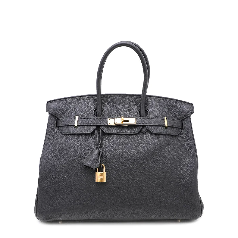 Hermes Noir Togo Birkin 35 Bag