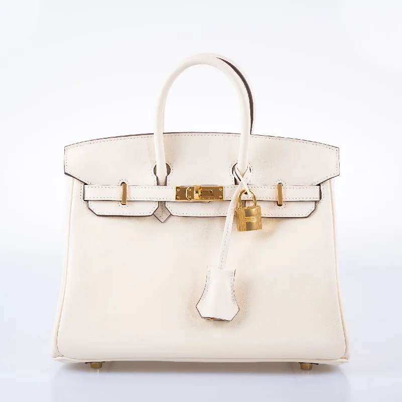 Hermès Birkin 25 Nata Swift leather Gold Hardware - 2021, Z