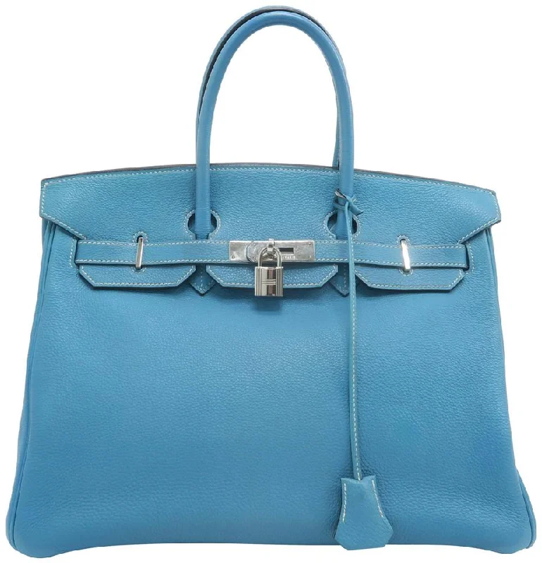 Hermès Birkin 35 Bleu Zephyr Clemence Tote