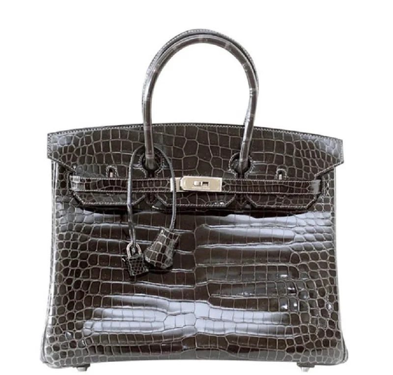 Hermès Birkin 35 Bag Graphite Porosus Crocodile