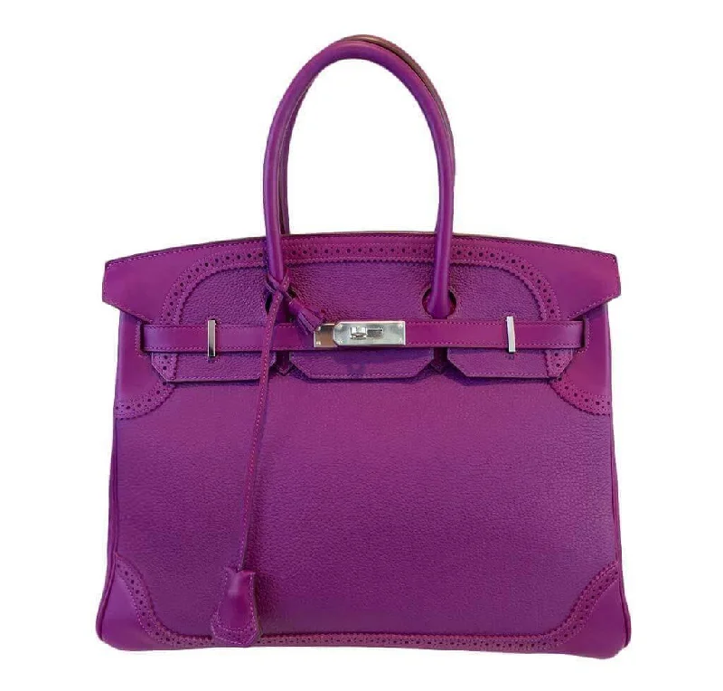 Hermès Birkin 35 Ghillies Anemone Bag PHW