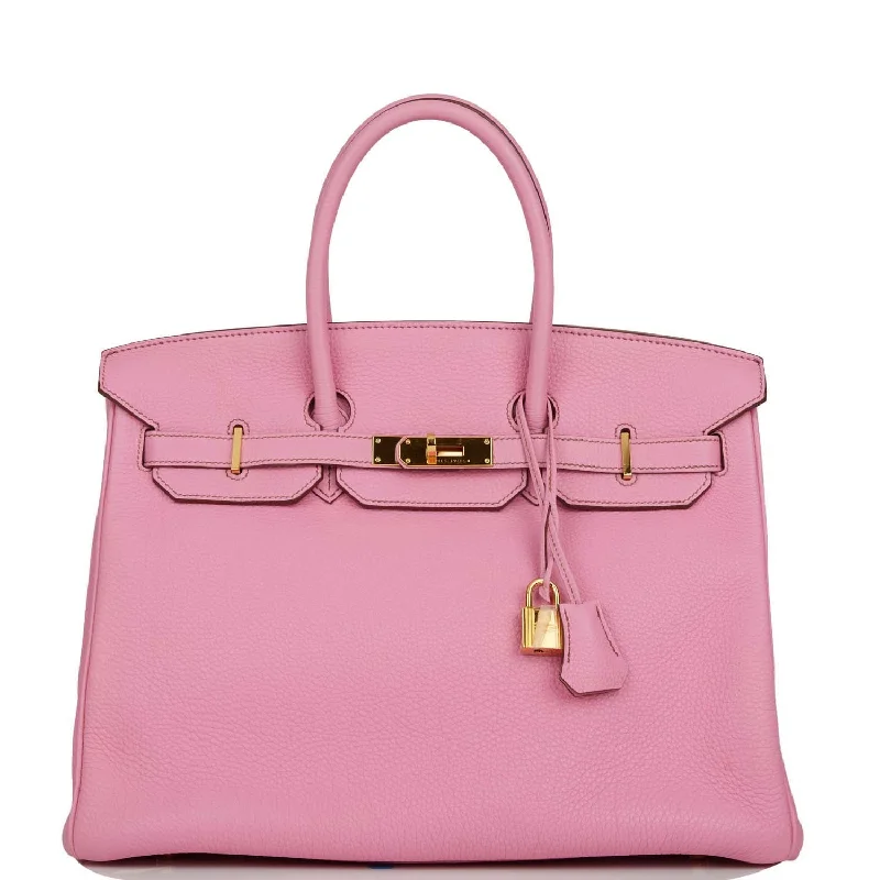 Top Quality Hermes Birkin 35 Bubblegum Togo Gold Hardware