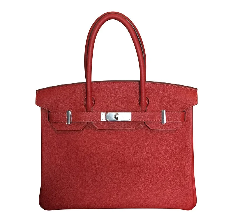 Hermès Birkin 30 Vermilion Veau Togo Bag PHW