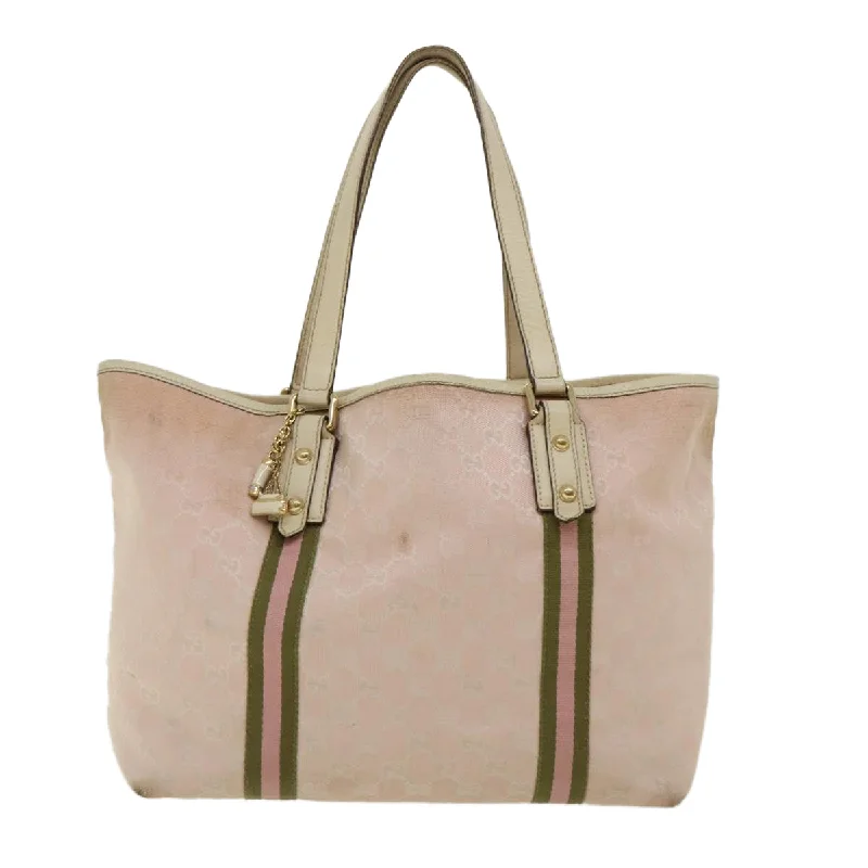 GUCCI GG Canvas Sherry Line Shoulder Bag 2Set Pink Beige  yk5006