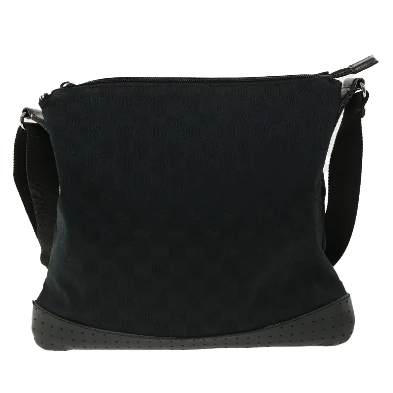 GUCCI GG Canvas Shoulder Bag Black 145857001013  tb425