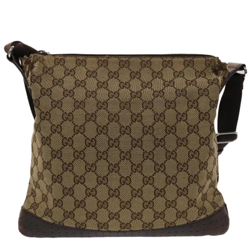 GUCCI GG Canvas Shoulder Bag Beige 145857  47690