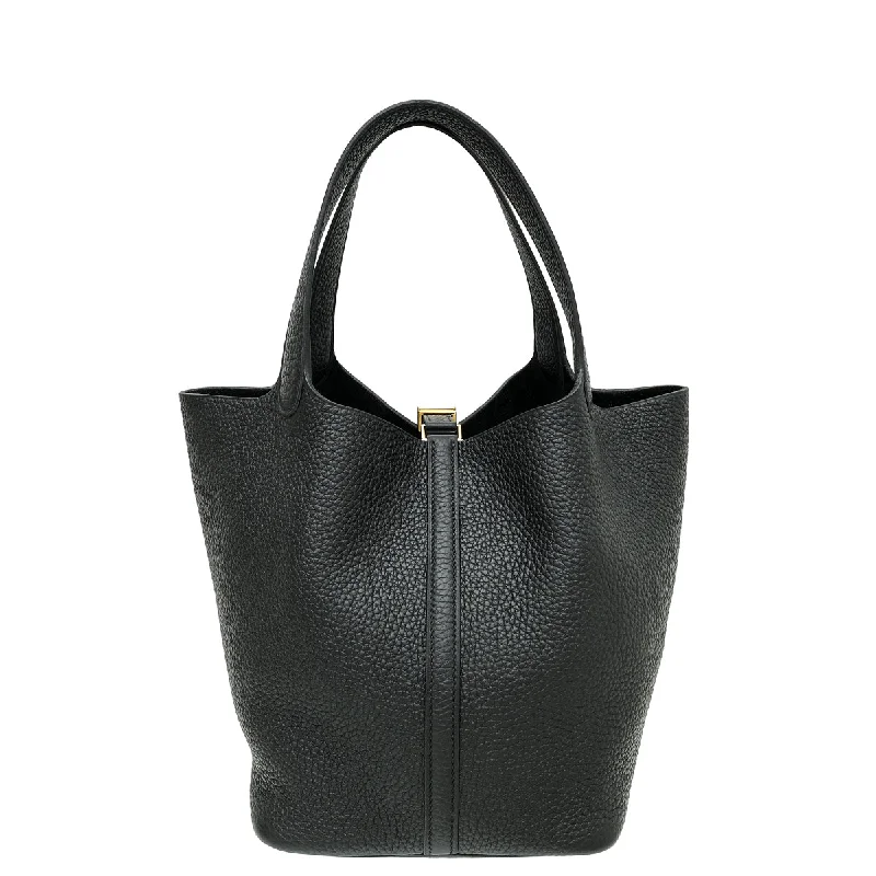 Hermes Noir Picotin Lock 22 Bag