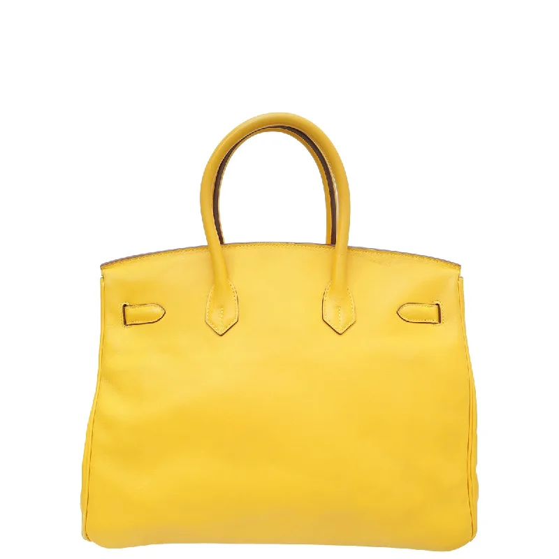 Hermes Jaune De Naples Soleil Birkin 35 Bag