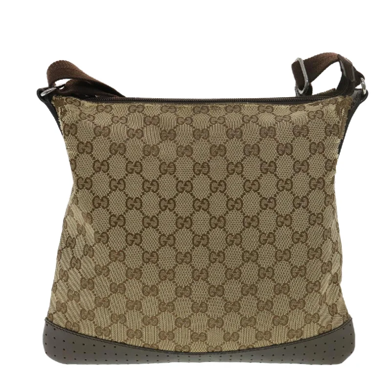 GUCCI GG Canvas Shoulder Bag Beige 145857  am4145