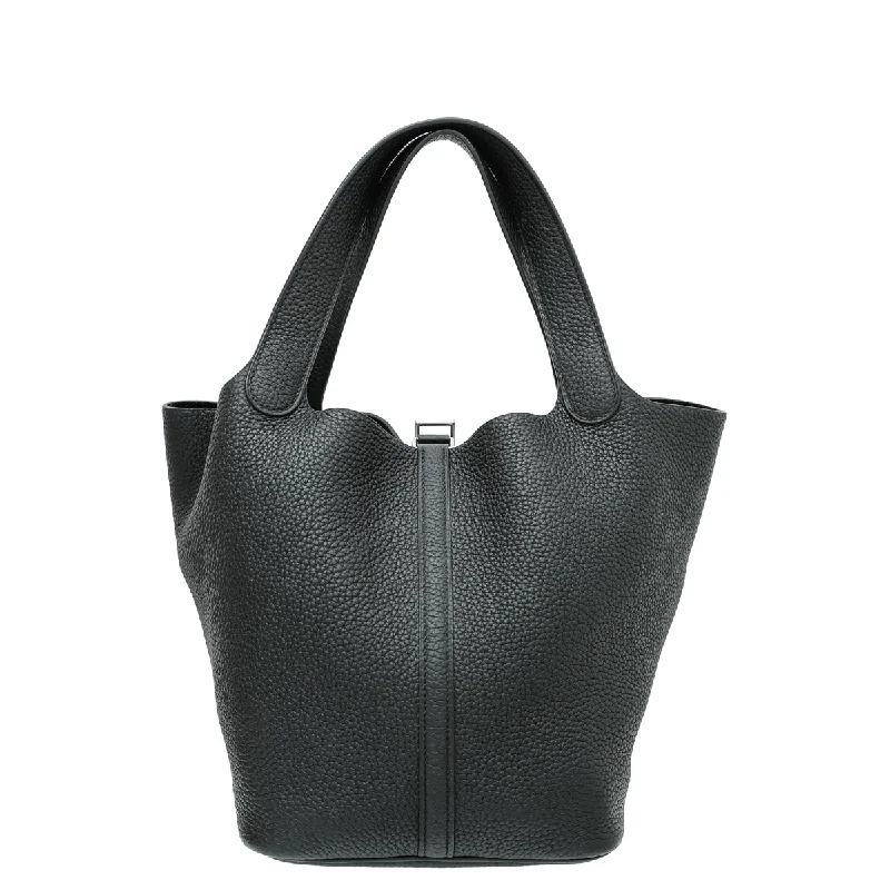 Hermes Noir Picotin Lock 22 Bag