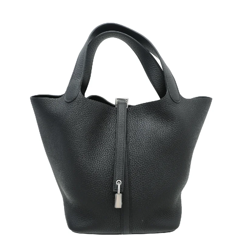 Hermes Noir Picotin Lock 22 Bag