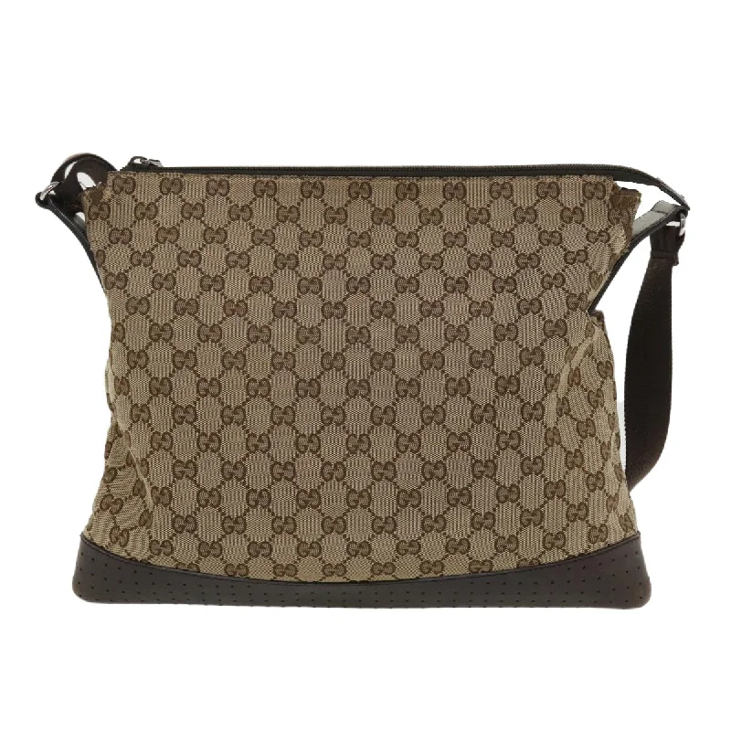 GUCCI GG Canvas Shoulder Bag Canvas Beige Brown 145856  ac1754