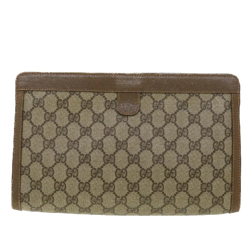 GUCCI GG Canvas Web Sherry Line Clutch Bag Beige Red Green 89 01 033  th3487