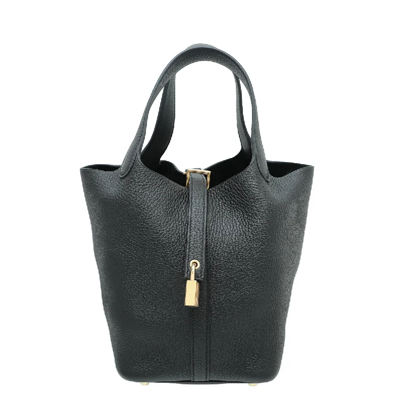 Hermes Noir Picotin 18 Bag