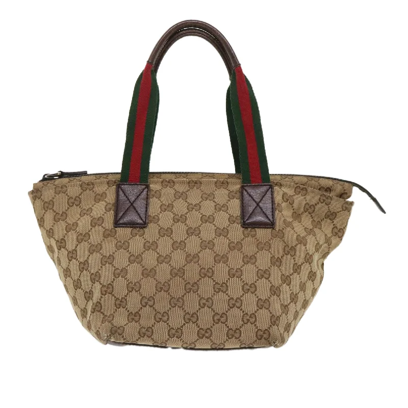 GUCCI GG Canvas Web Sherry Line Tote Bag Beige Red Green 131228  ac2026