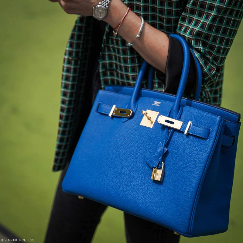 Hermès Birkin 30 Blue Zellige Togo with Gold Hardware