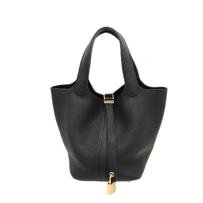 Hermes Noir Picotin 18 Bag