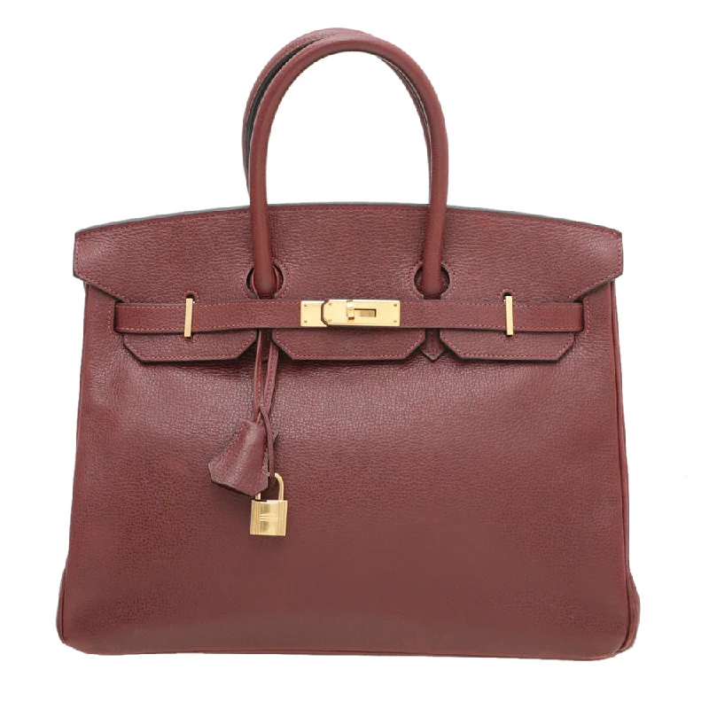 Hermes Rouge H Vache Liegee Birkin 35 Bag