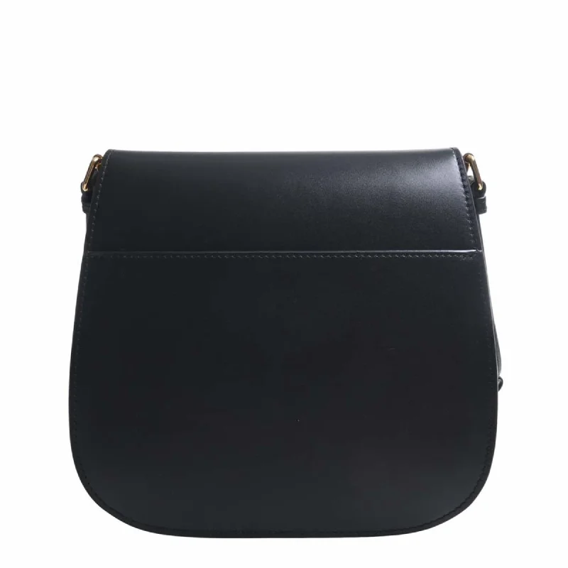 CHRISTIAN DIOR Leather Bobby Frame Bag Shoulder Black Women's