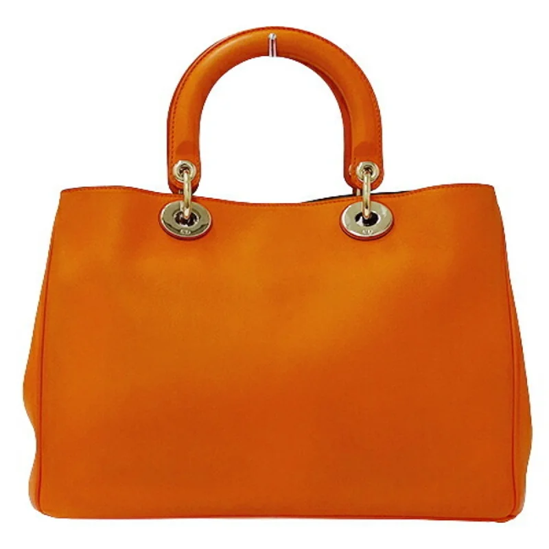 CHRISTIAN DIOR Bag Ladies Handbag Shoulder 2way Leather Diorissimo Orange