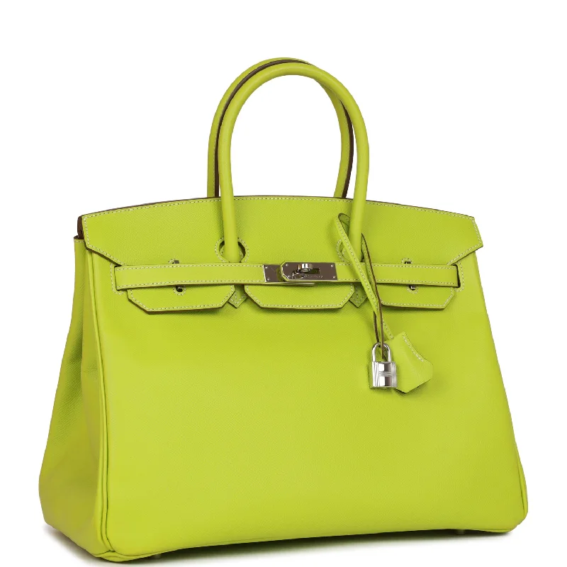 Top Quality Hermes Birkin 35 Kiwi Candy Epsom Palladium Hardware