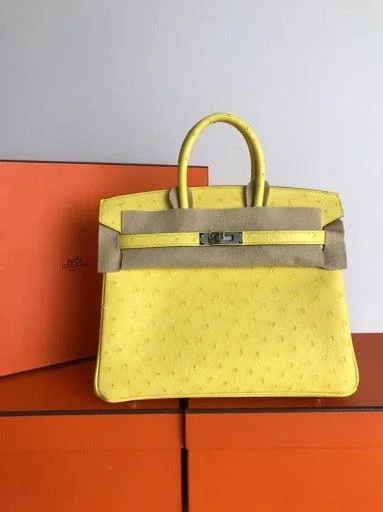 Hermès Birkin 25 Jaune Citron Ostrich with Palladium Hardware