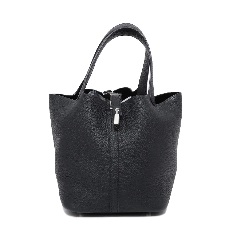 Hermes Noir Picotin Lock MM Bag