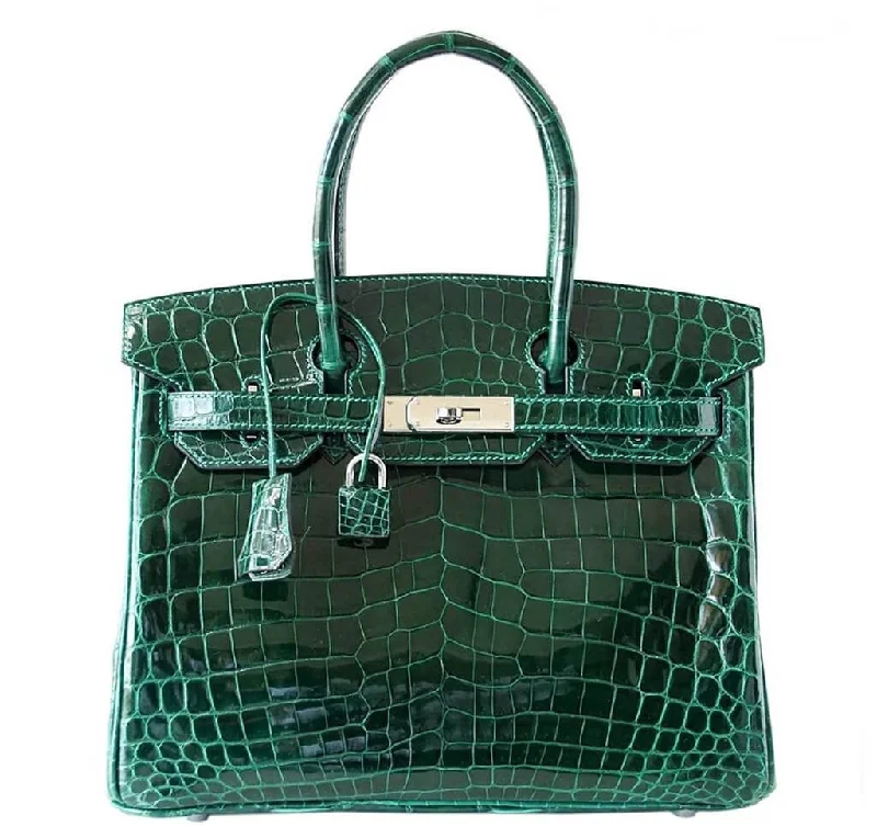 Hermès Birkin 30 Bag Emeraude Niloticus Crocodile