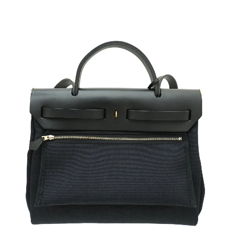 Hermes Noir Herbag Zip 31 PM Retourne Bag