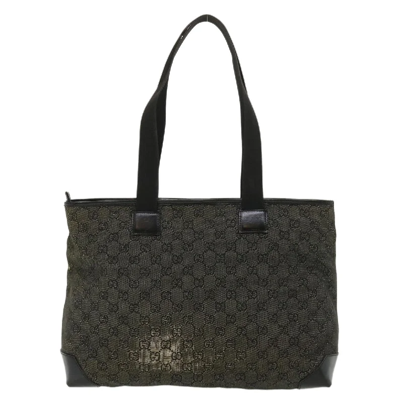 GUCCI GG Canvas Tote Bag Black 34339  am3809