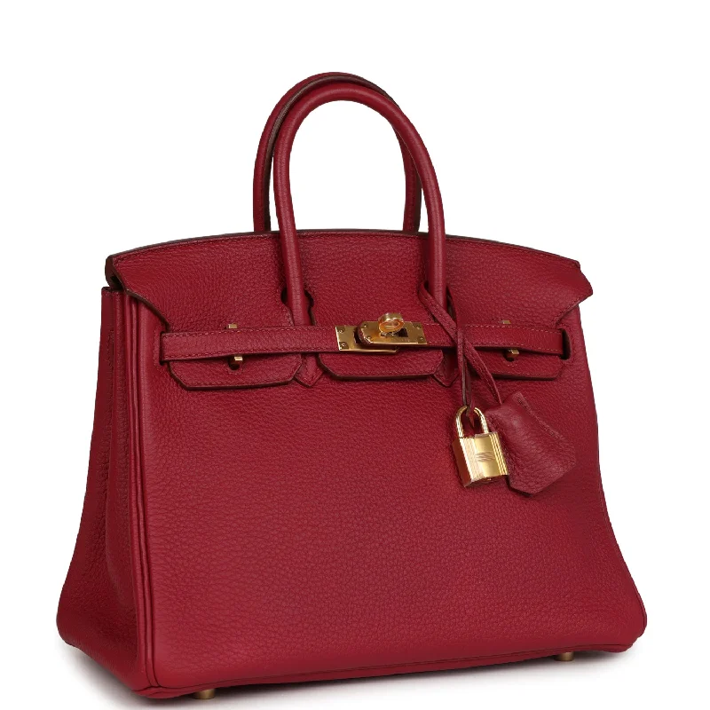 Top Quality Hermes Birkin 25 Rubis Togo Gold Hardware