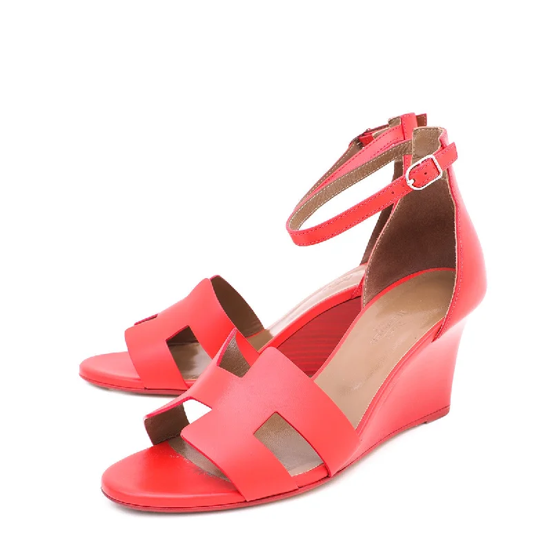 Hermes Pavot Legend Wedge Sandals 39