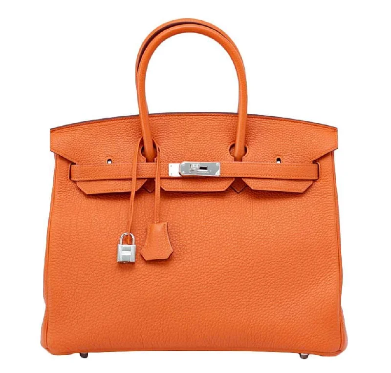 Hermès Birkin 35 Bag H Orange Togo Leather