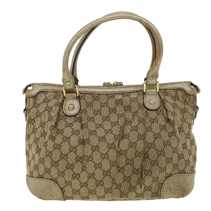 GUCCI GG Canvas Shoulder Bag 2way Beige  ki2405