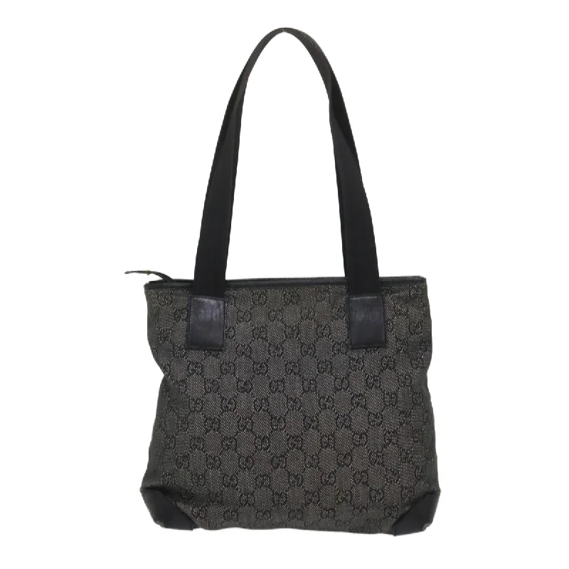 GUCCI GG Canvas Shoulder Bag Leather Black 28893  ac2029