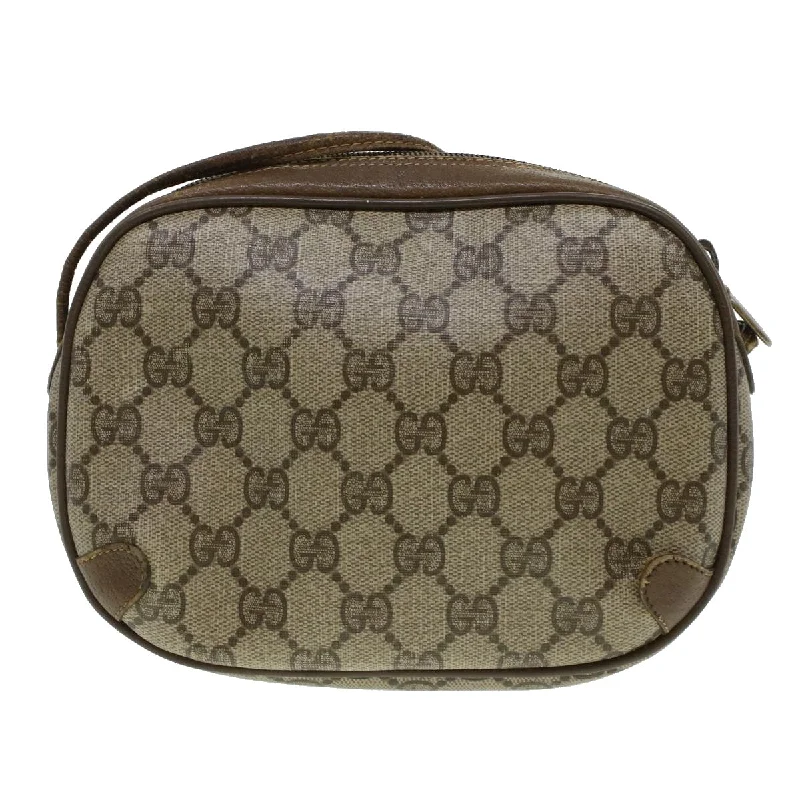 GUCCI GG Canvas Web Sherry Line Shoulder Bag Beige Red 89.02.066  rd5250