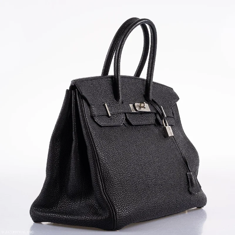 Hermès Birkin 35 Black Togo Palladium Hardware - 2003, Square G 