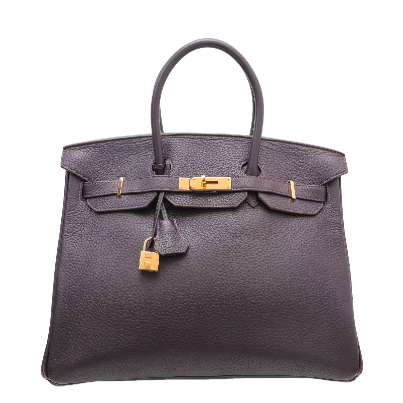 Hermes Raisin Clemence Birkin 35 Bag