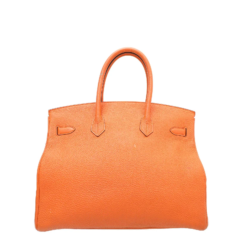 Hermes Orange Birkin 35 Bag