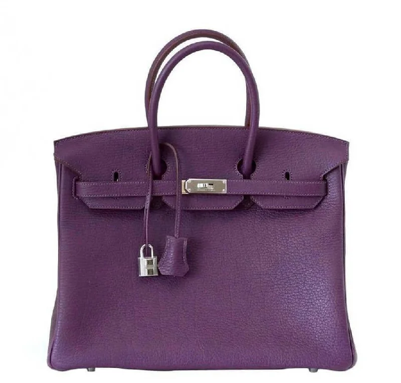 Hermès Birkin 35 Cassis Purple Fjord Bag