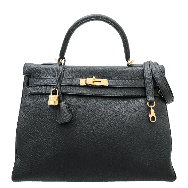 Hermes Noir Kelly 35 Bag