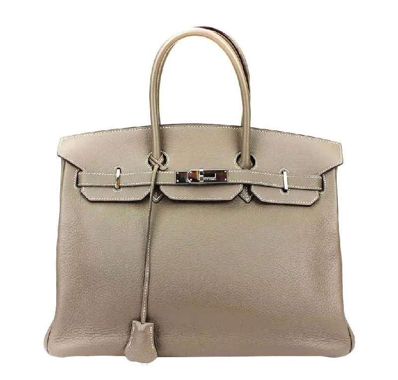 Hermès Birkin 35 Etoupe Taupe Bag PHW