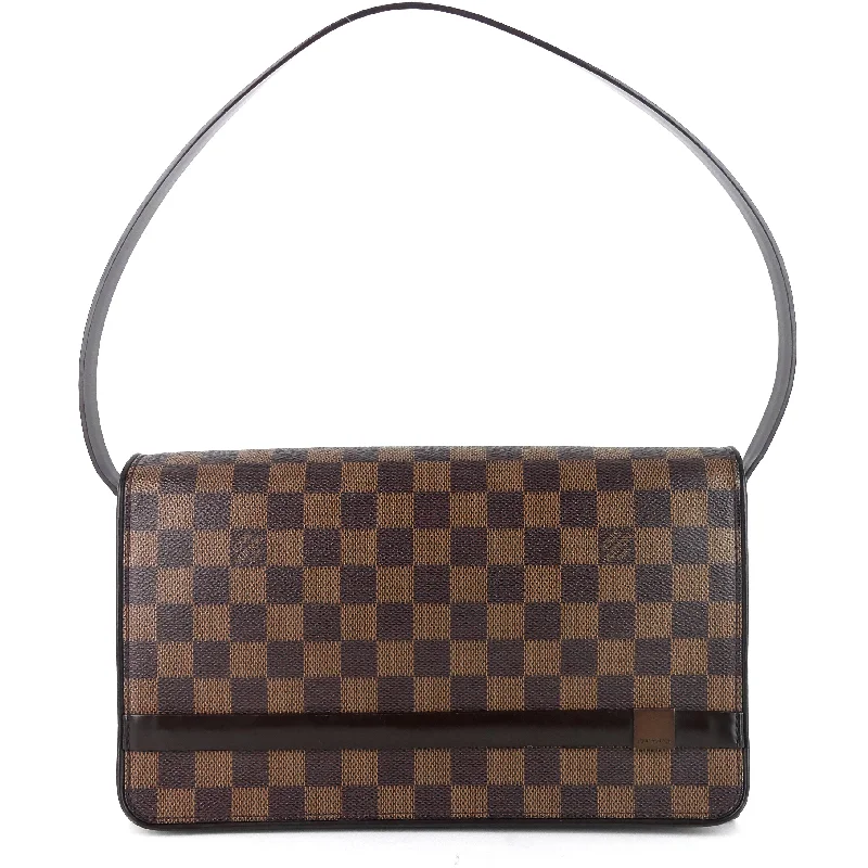 Tribeca Long Damier Ebene Canvas Bag