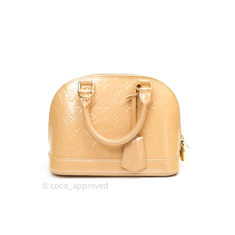 Louis Vuitton Alma BB Beige Monogram Vernis Leather