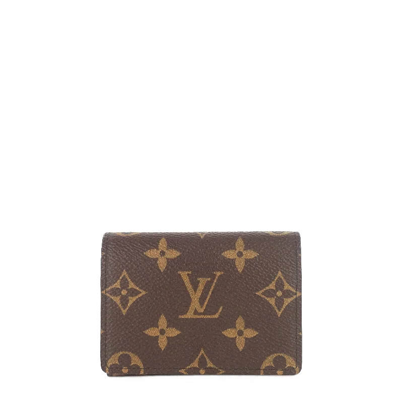 Envelope Business Monogram Canvas Card Holder