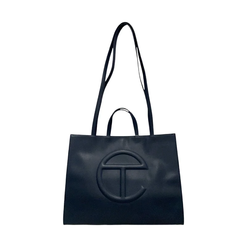 Telfar/Hand Bag/L/Leather/NVY/Navy Blue Large Shopping Bag